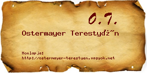 Ostermayer Terestyén névjegykártya